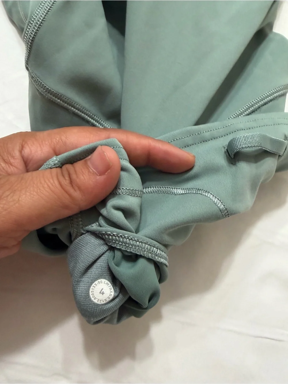 High-Waist Sage Green Bike Shorts - Lululemon Style 4 004